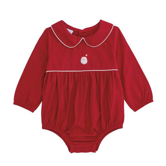 Santa Red Poplin Baby Bubble
