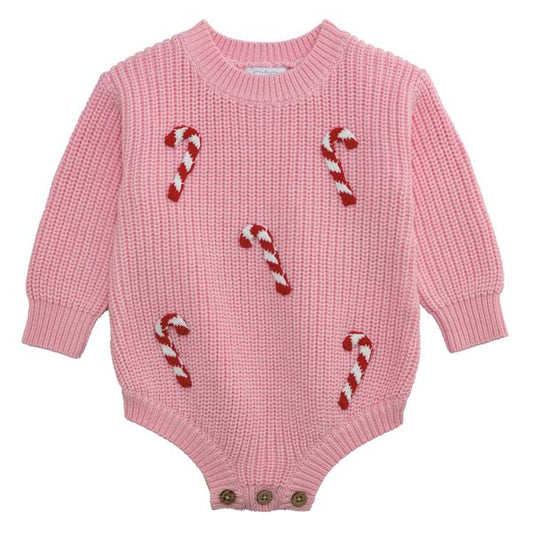 Candy Cane Baby Sweater Bubble