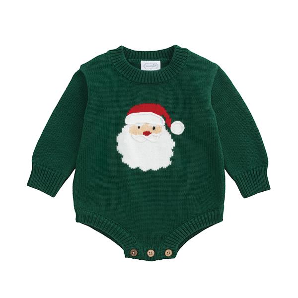 Green Santa Baby Sweater Bubble