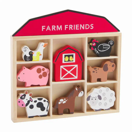 Wood Farm Animal Set