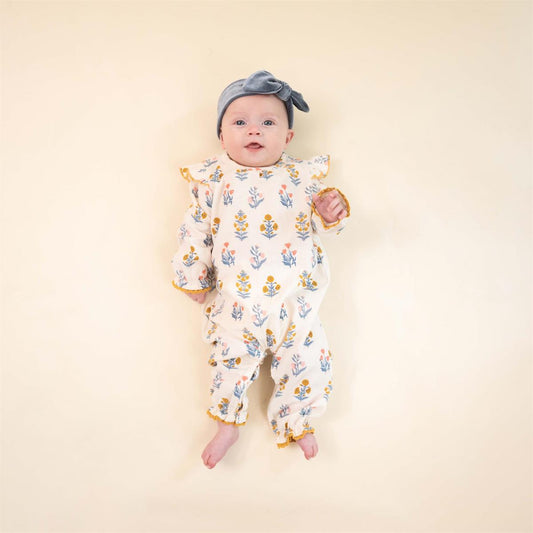 Autumn Marigold One-Piece & Headband Set