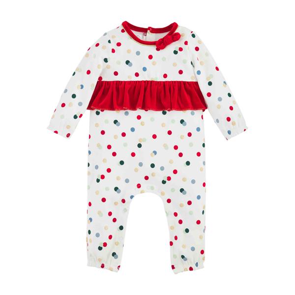 Christmas Polka Dot Baby Bodysuit