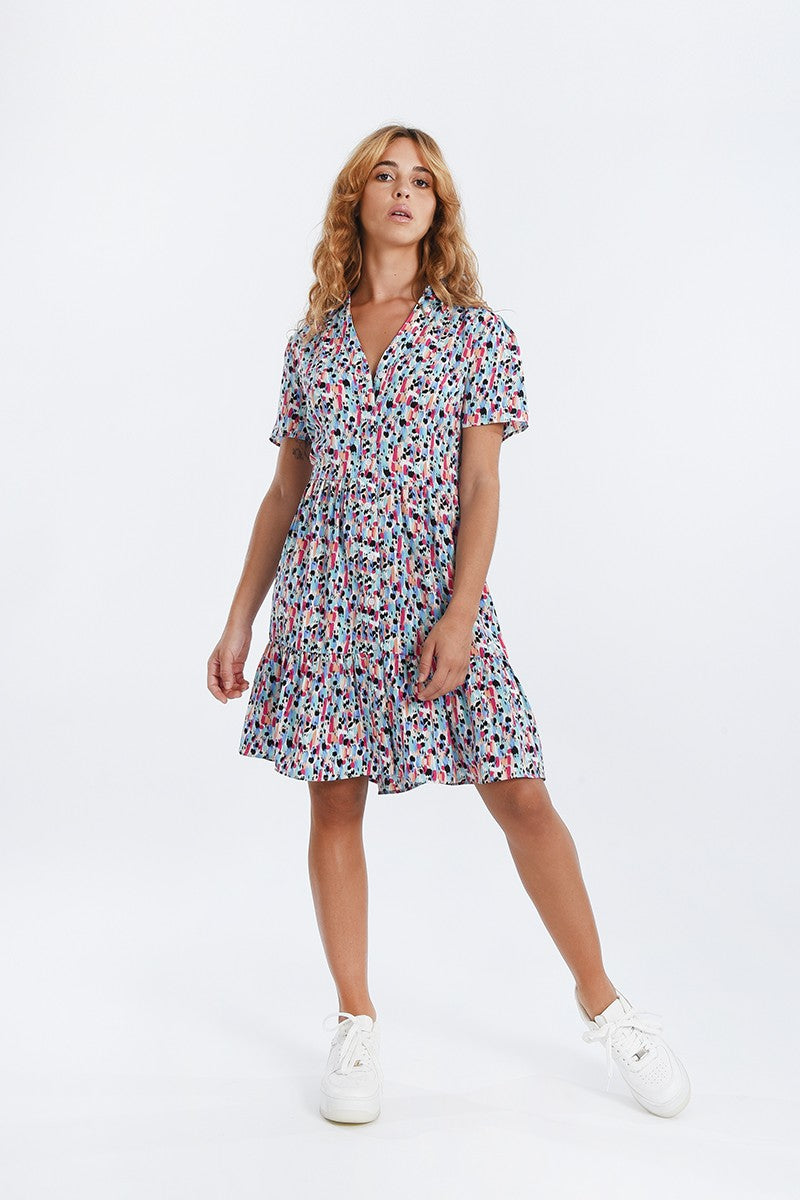 Lili Sidonio Printed Shirt Dress