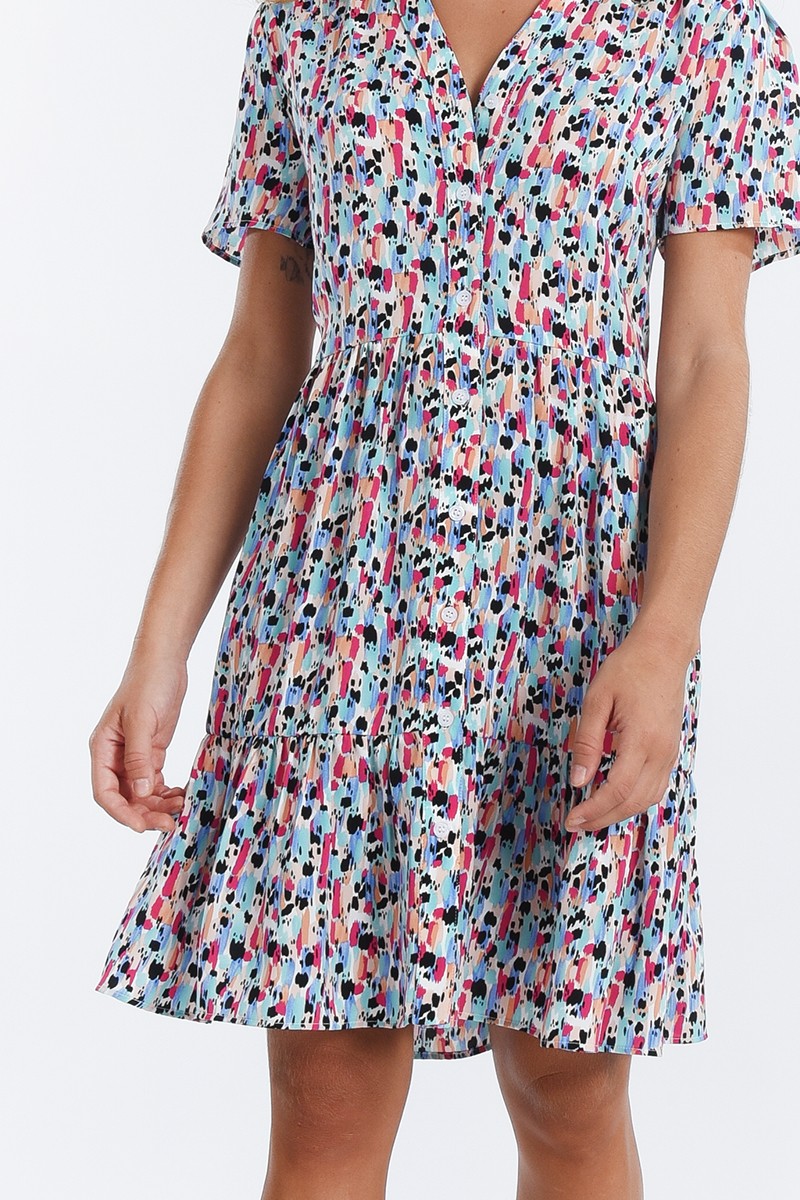 Lili Sidonio Printed Shirt Dress