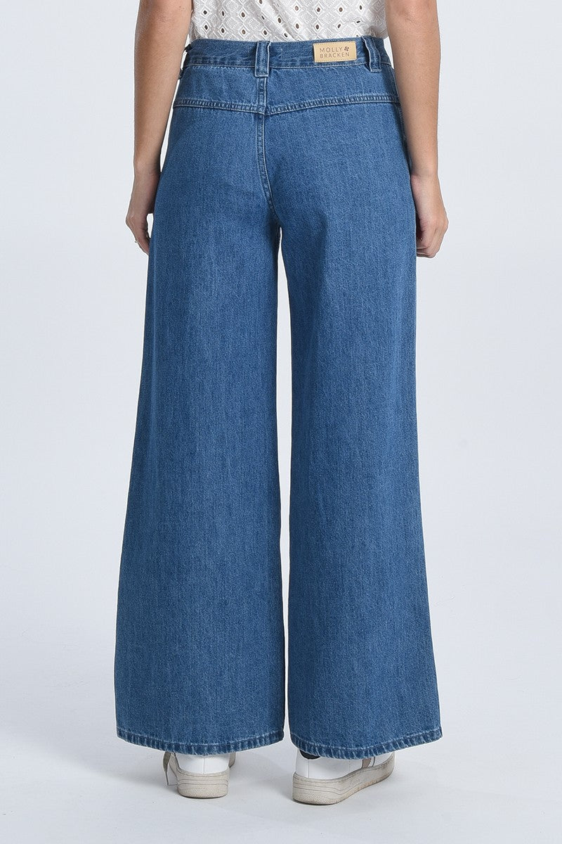 Palazzo discount denim mujer