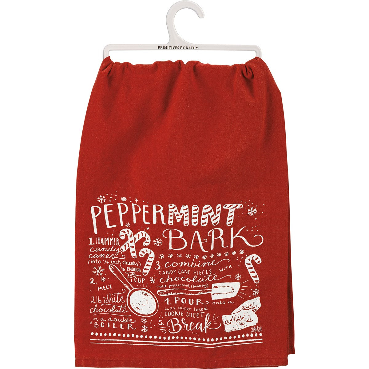 Peppermint Bark Recipe Kitchen Towel