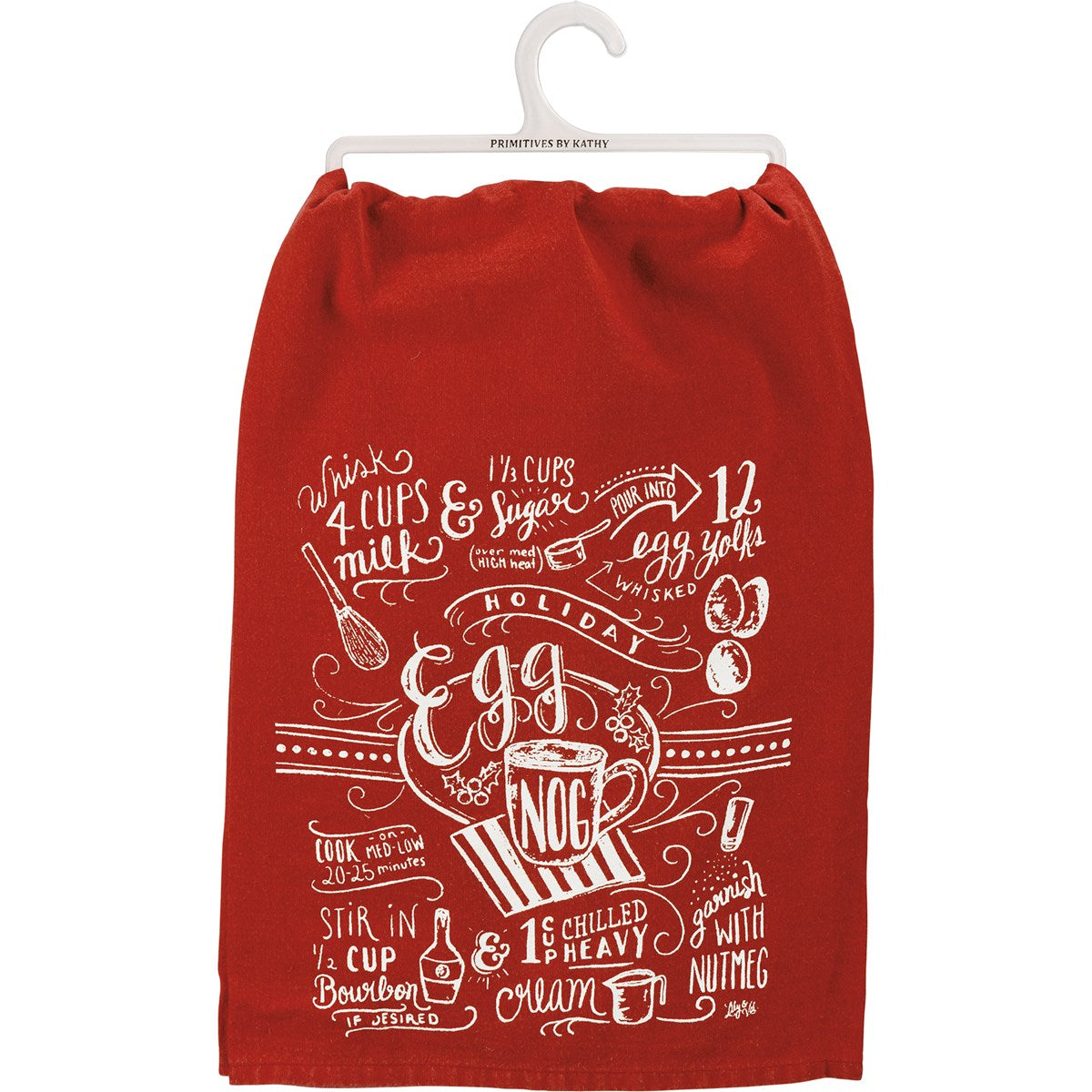 Egg Nog Recipe Kitchen Towel