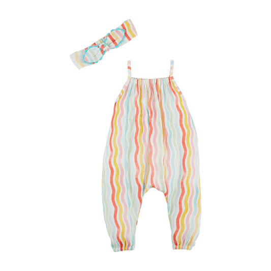 Rainbow Baby Longall And Headband Set