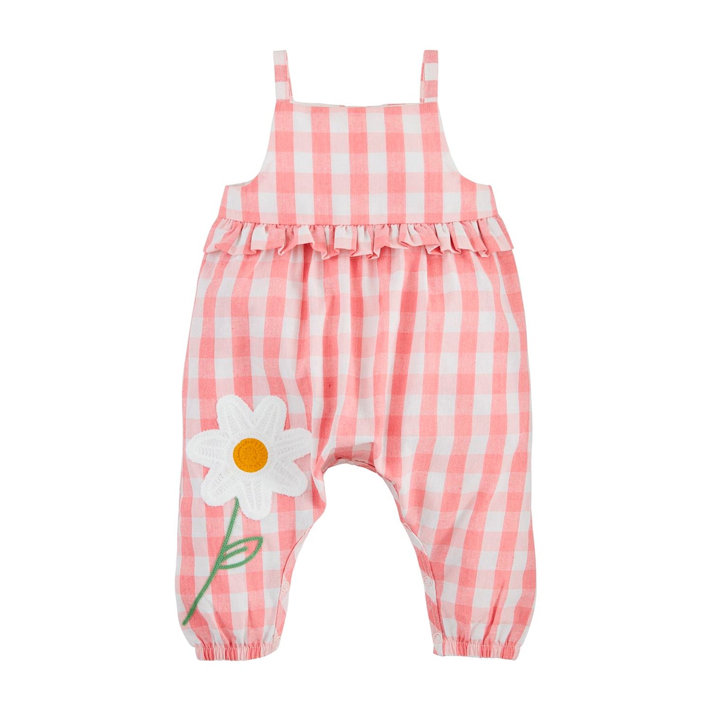 Pink Gingham Baby Longall