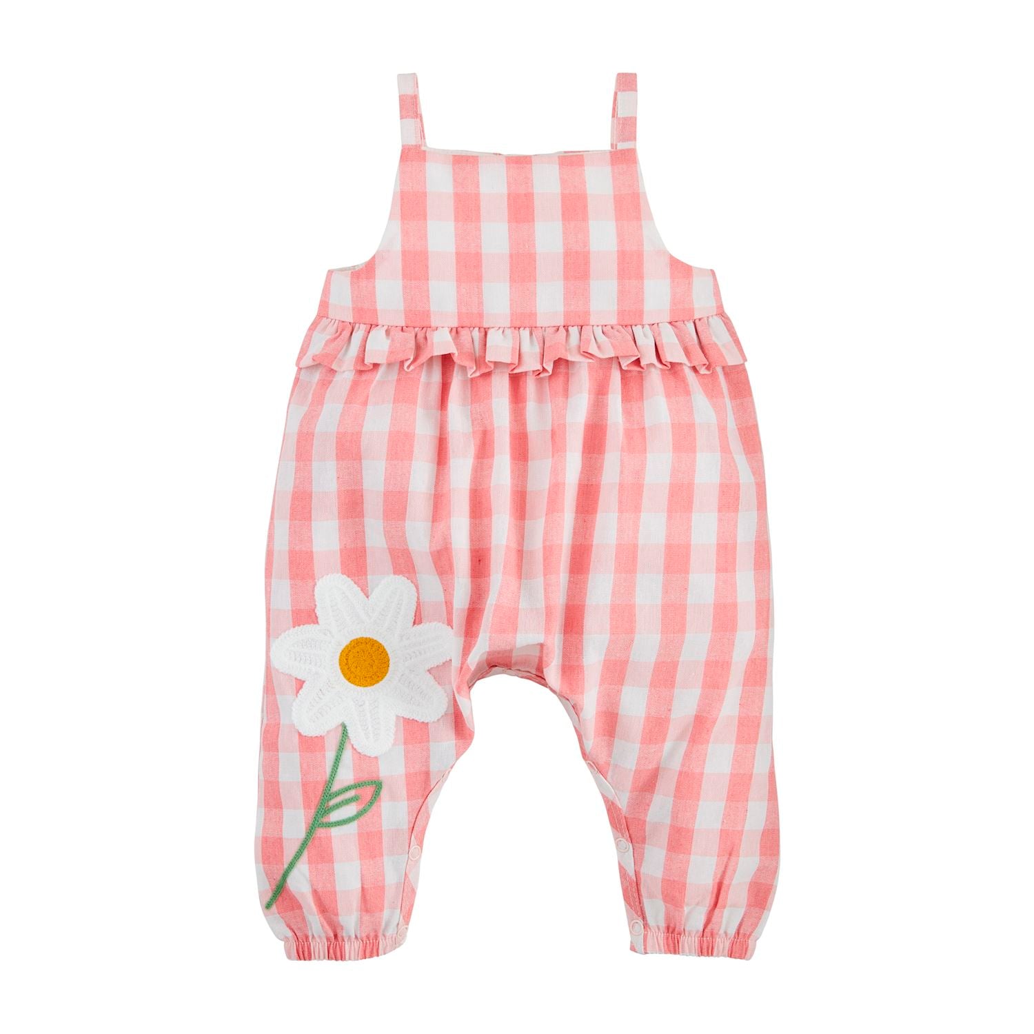 Pink Gingham Baby Longall