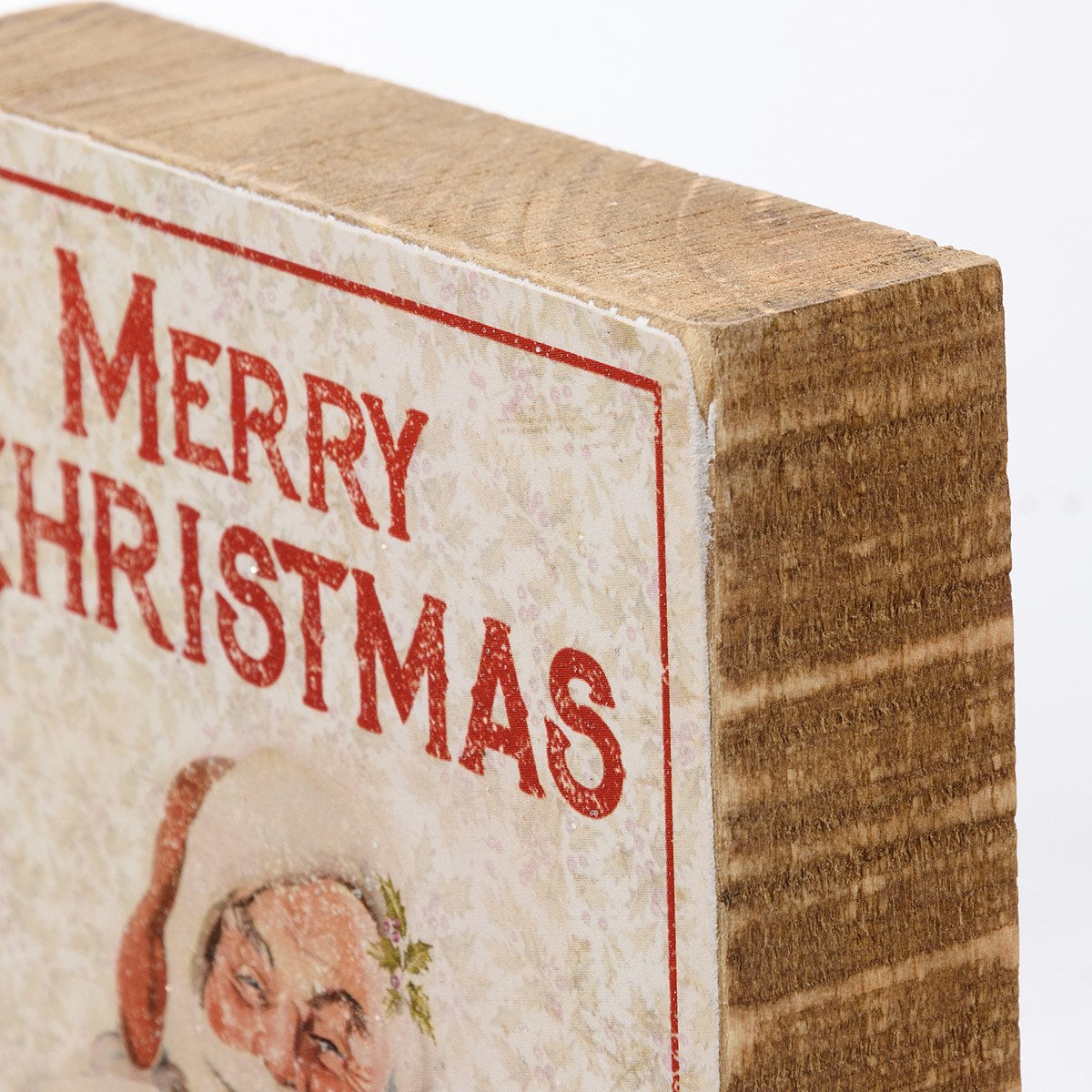 Merry Christmas Vintage Block Sign