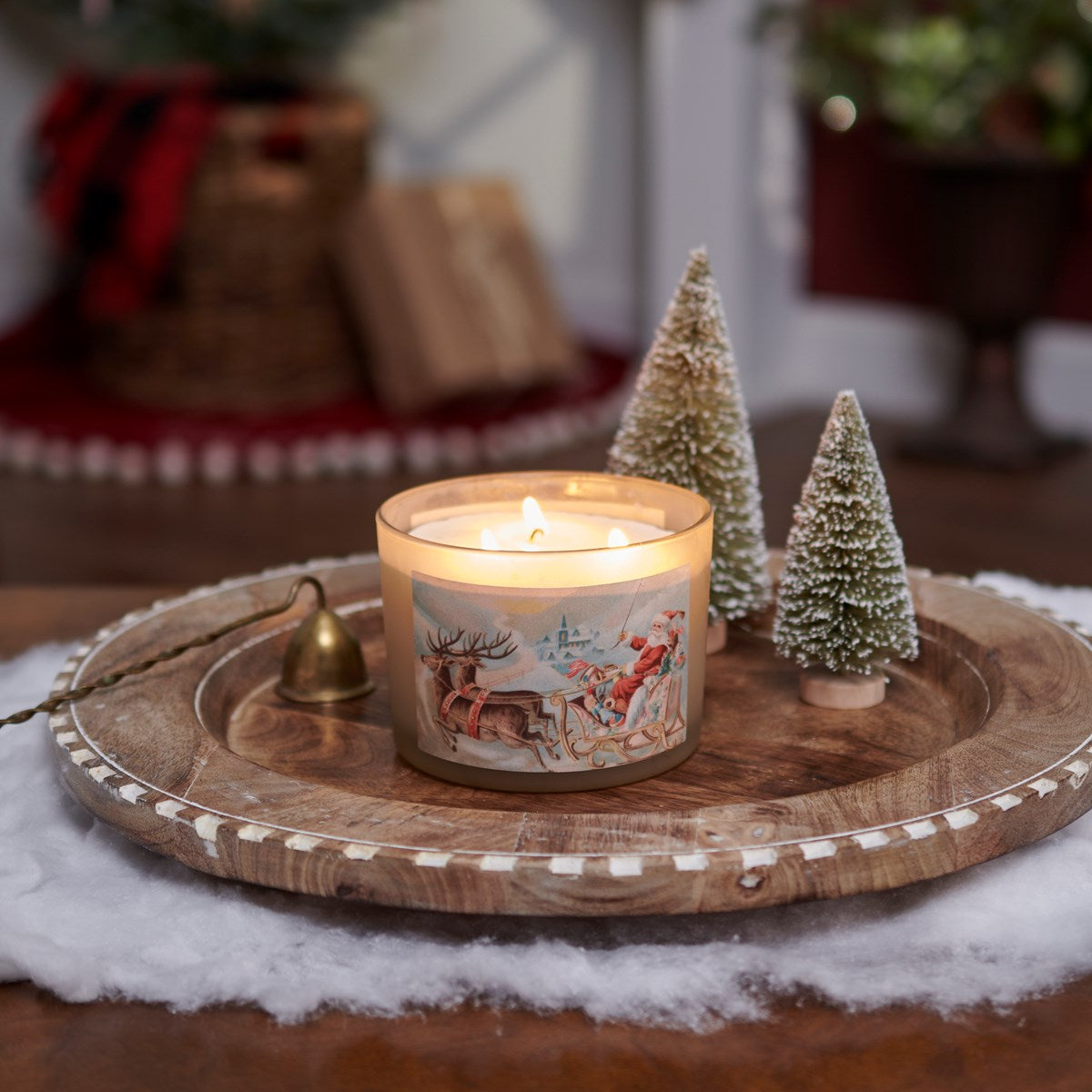 Santa Sleigh Candle