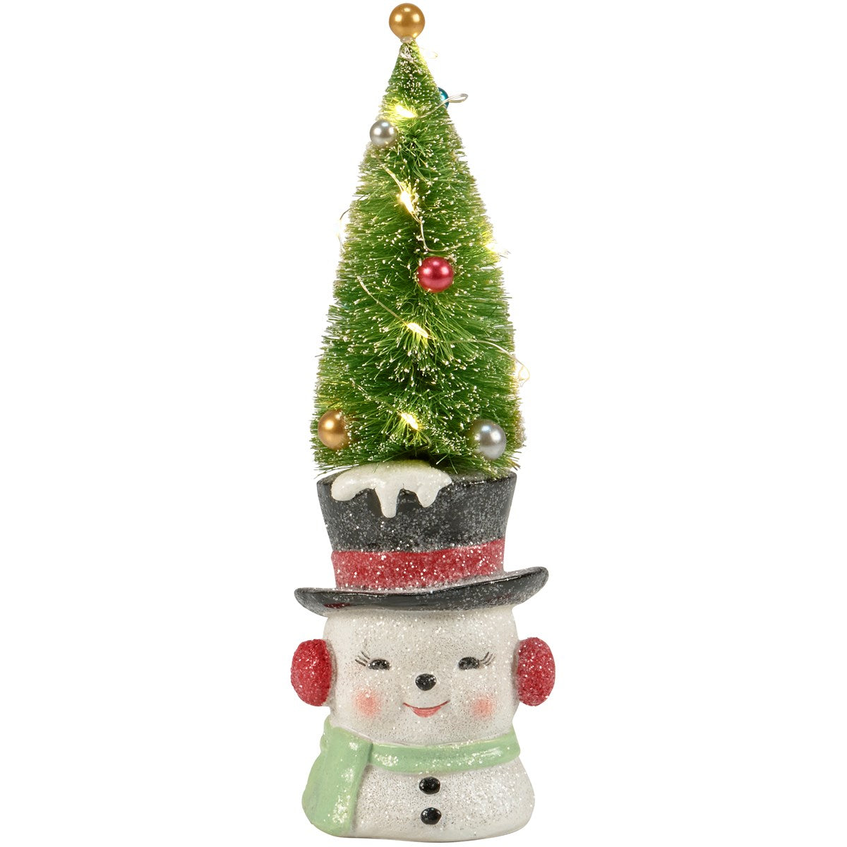 Lighted Snowman Tree Figurine