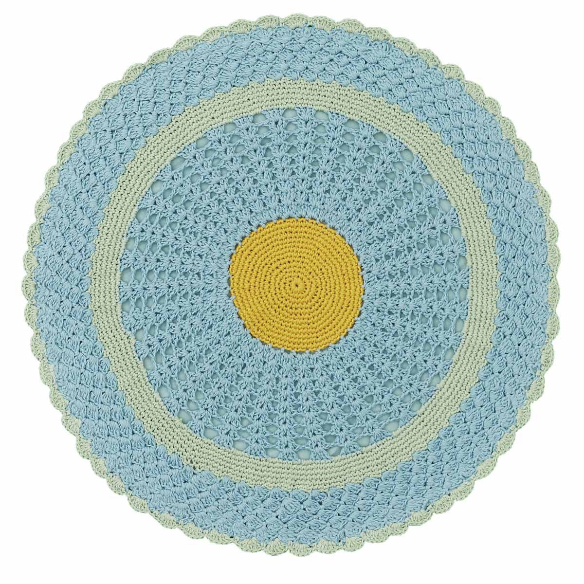 Flora Round Crochet Placemat