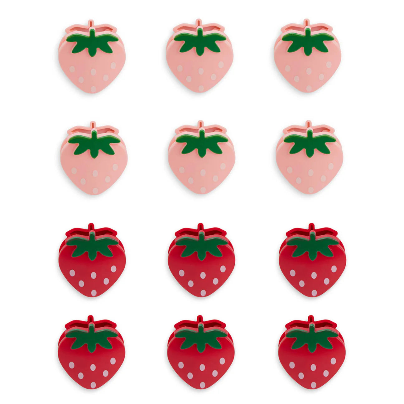 12 Piece Strawberry Bag Clips