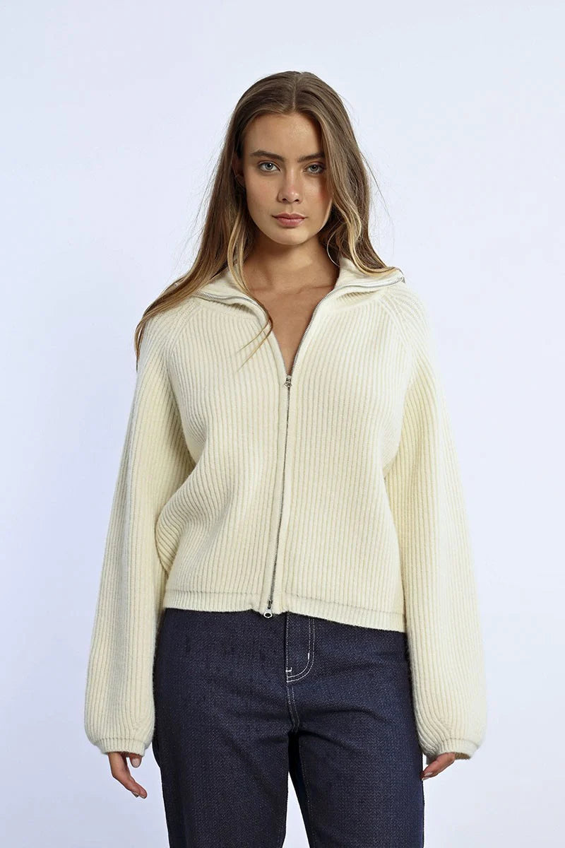 Molly Bracken Zip-Neck Cardigan