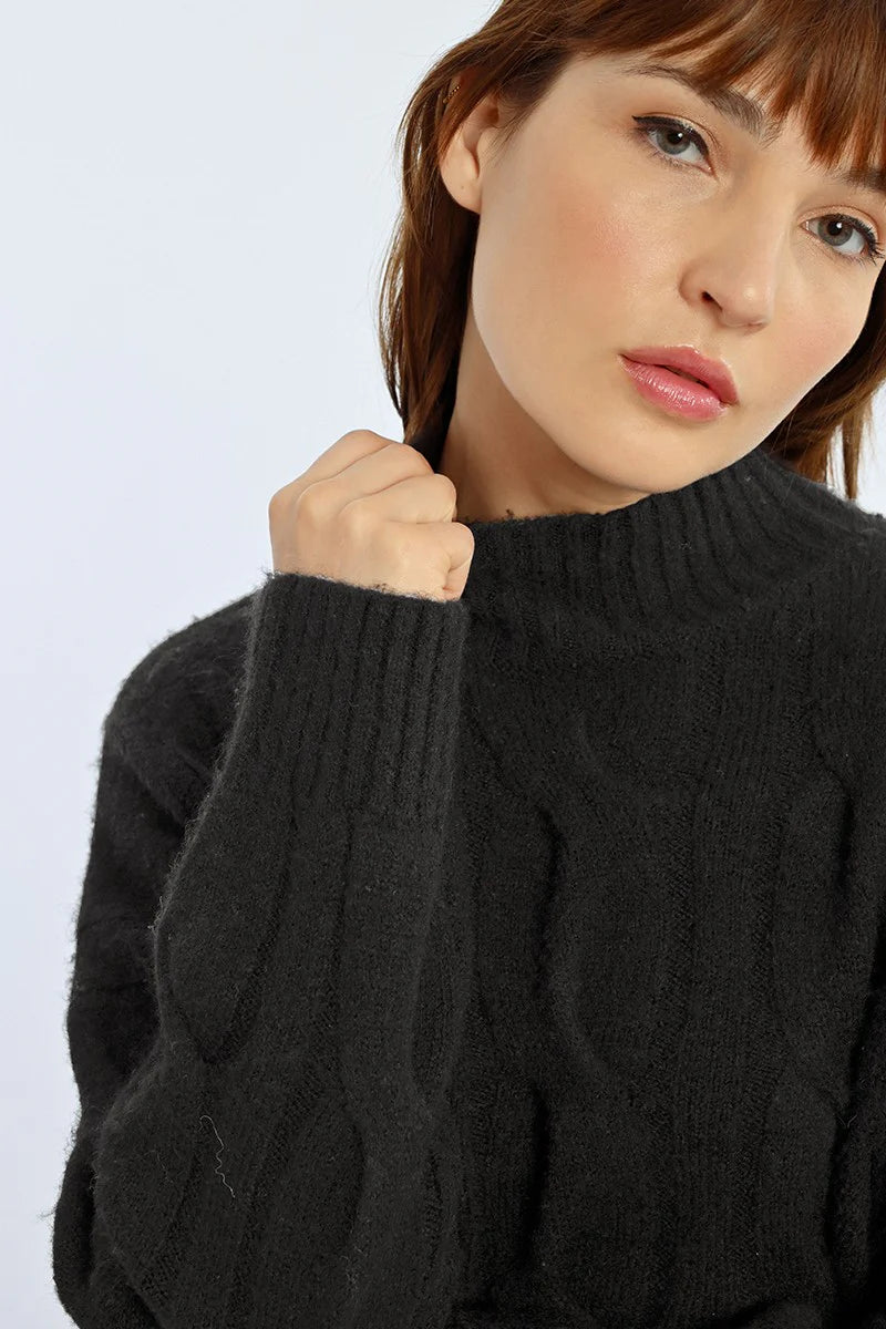 Molly Bracken Soft Knit Cable Sweater