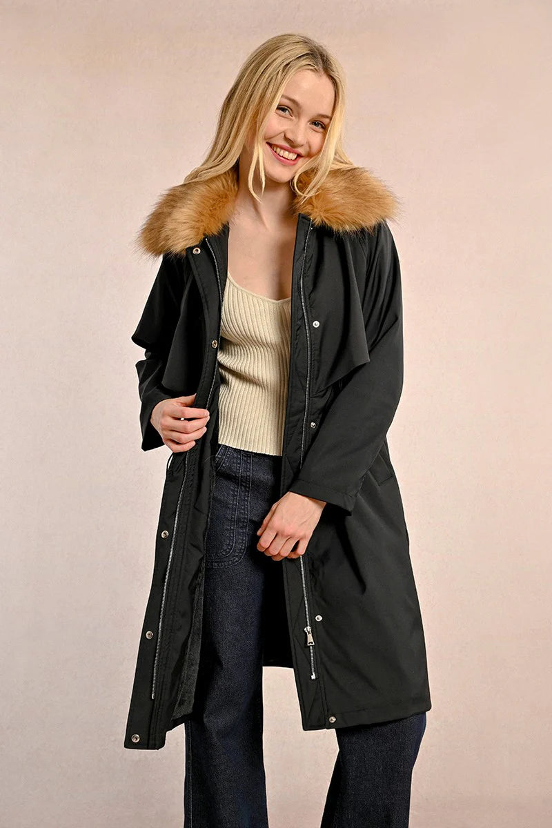 Molly Bracken Faux Fur Trim Parka