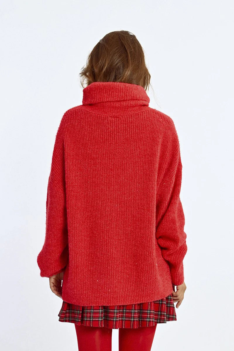 Molly Bracken Long Oversized Turtleneck Sweater