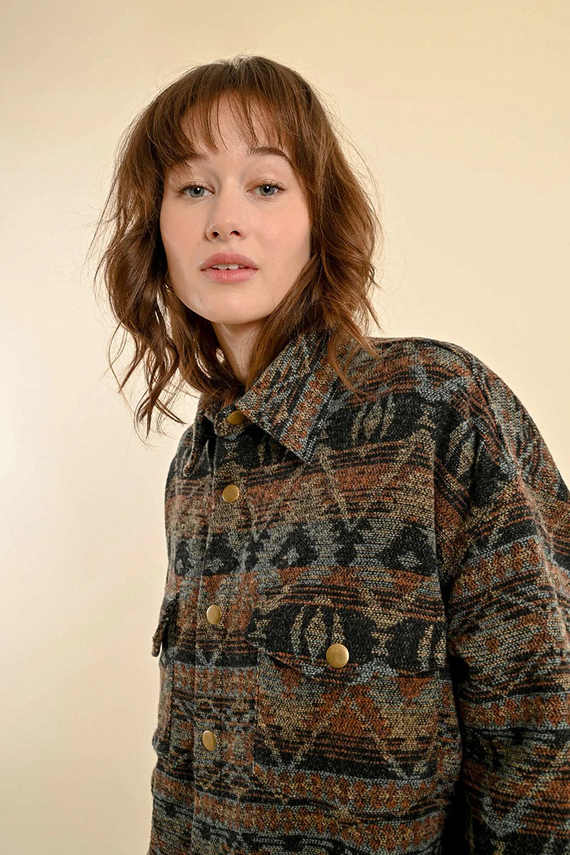 Molly Bracken Oversized Printed Overshirt