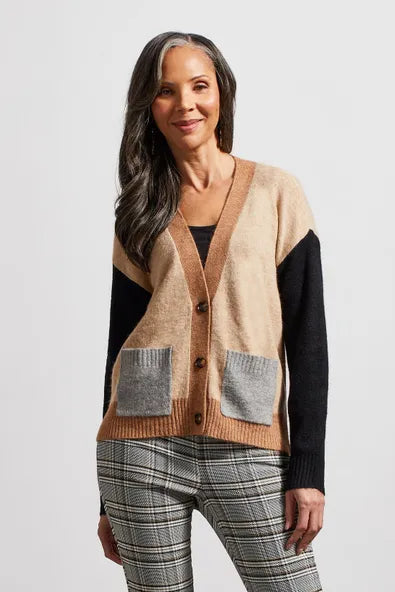 Tribal Color Block Cardigan Sweater