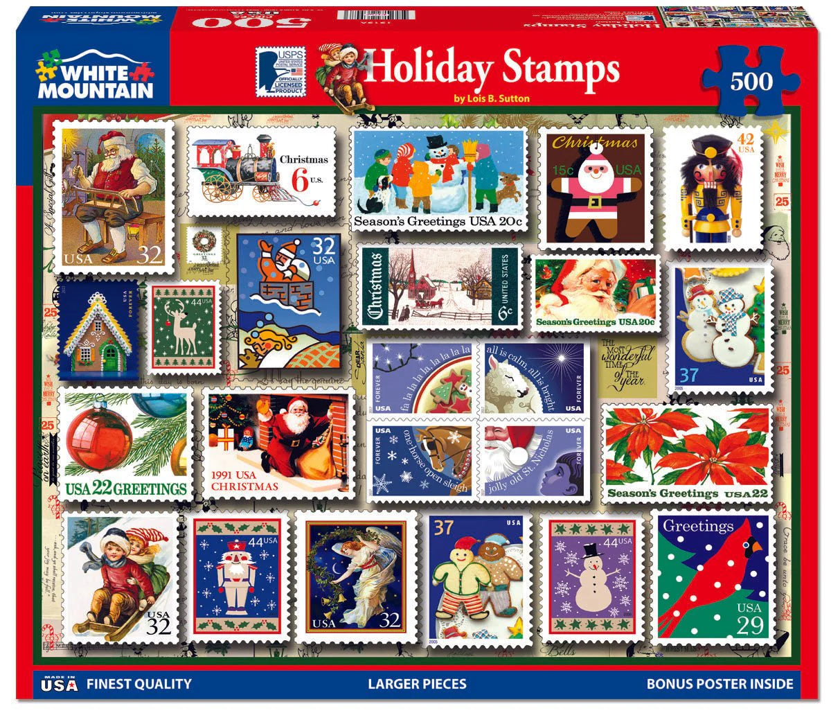 Holiday Stamps 500 Piece Puzzle