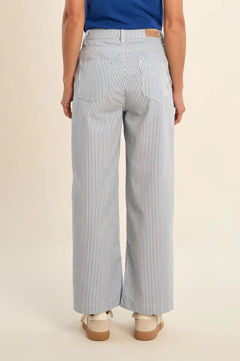 Molly Bracken Striped Straight Pants