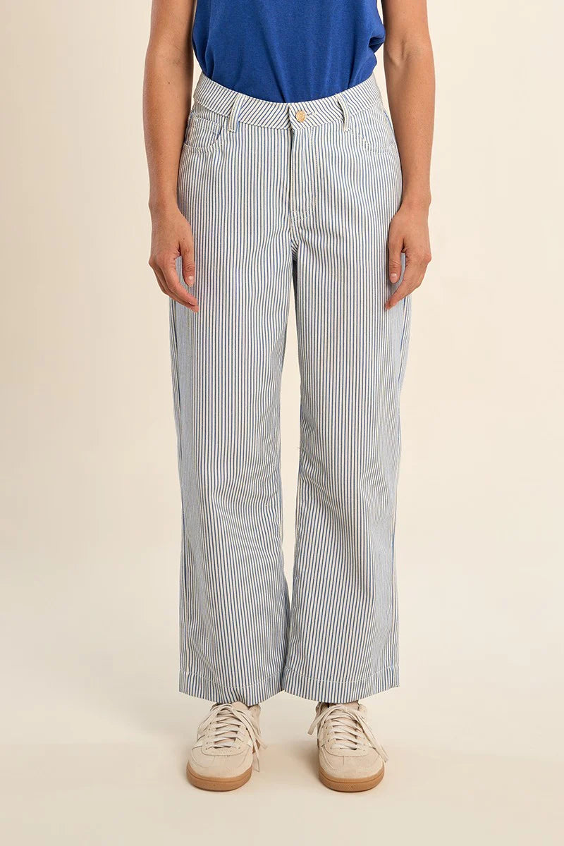 Molly Bracken Striped Straight Pants
