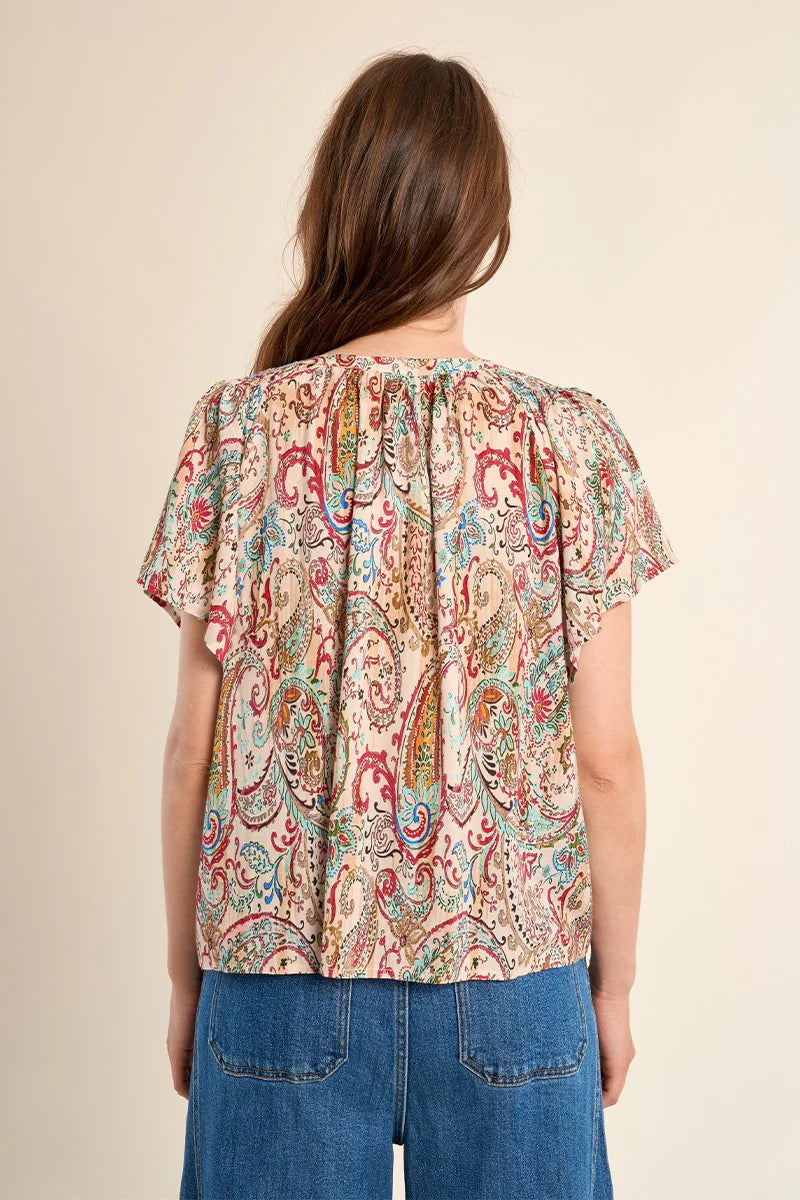 Molly Bracken Cashmere Print Top