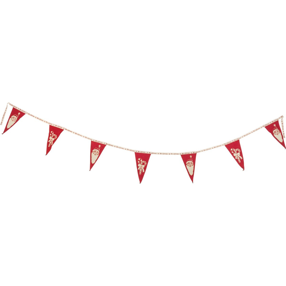 Santa And Candy Canes with Bell Pennant Banner