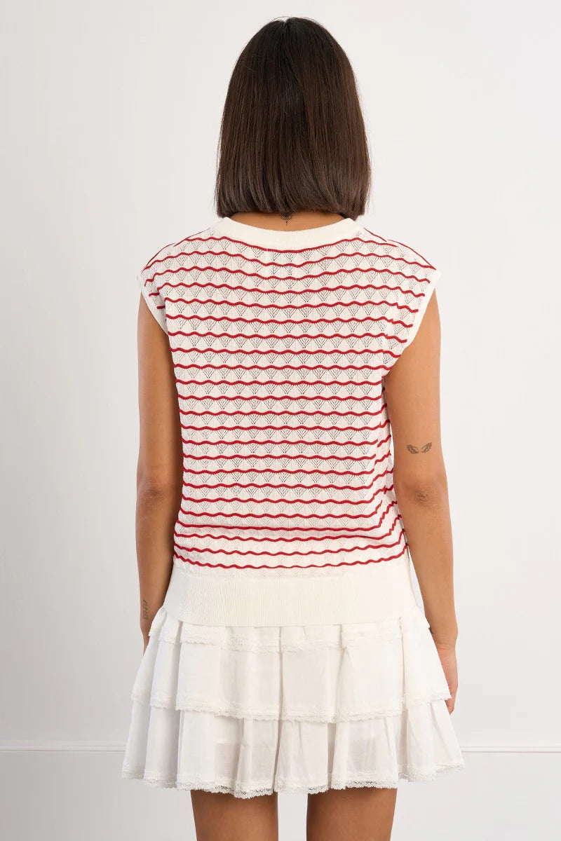 Lili Sidonio Knitted Striped Top