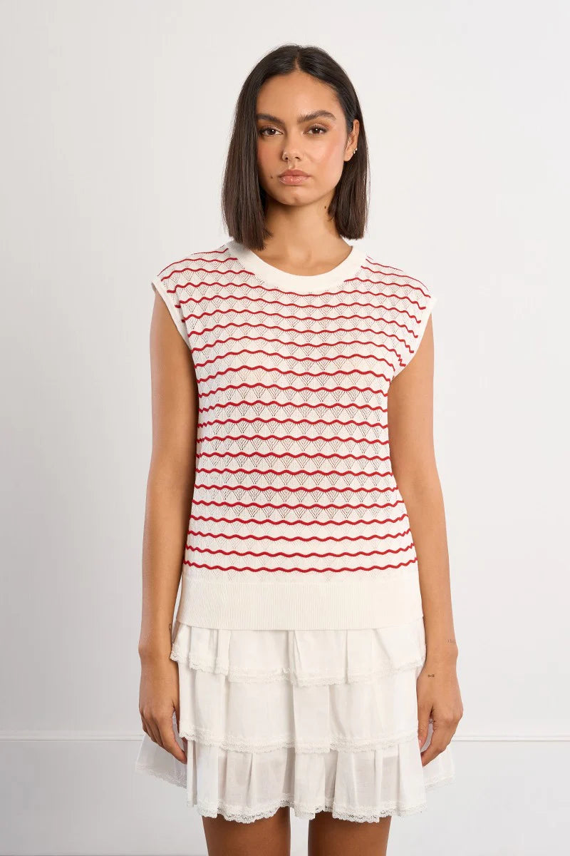 Lili Sidonio Knitted Striped Top