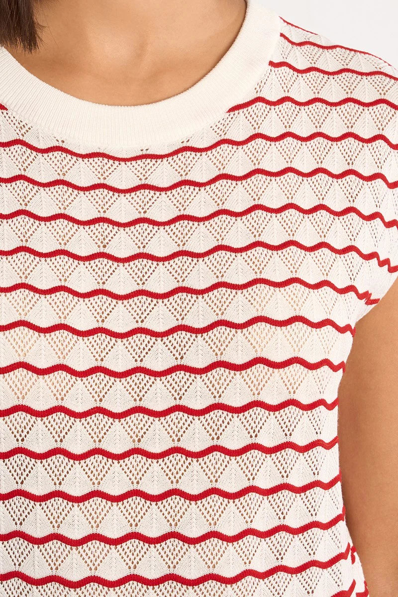 Lili Sidonio Knitted Striped Top