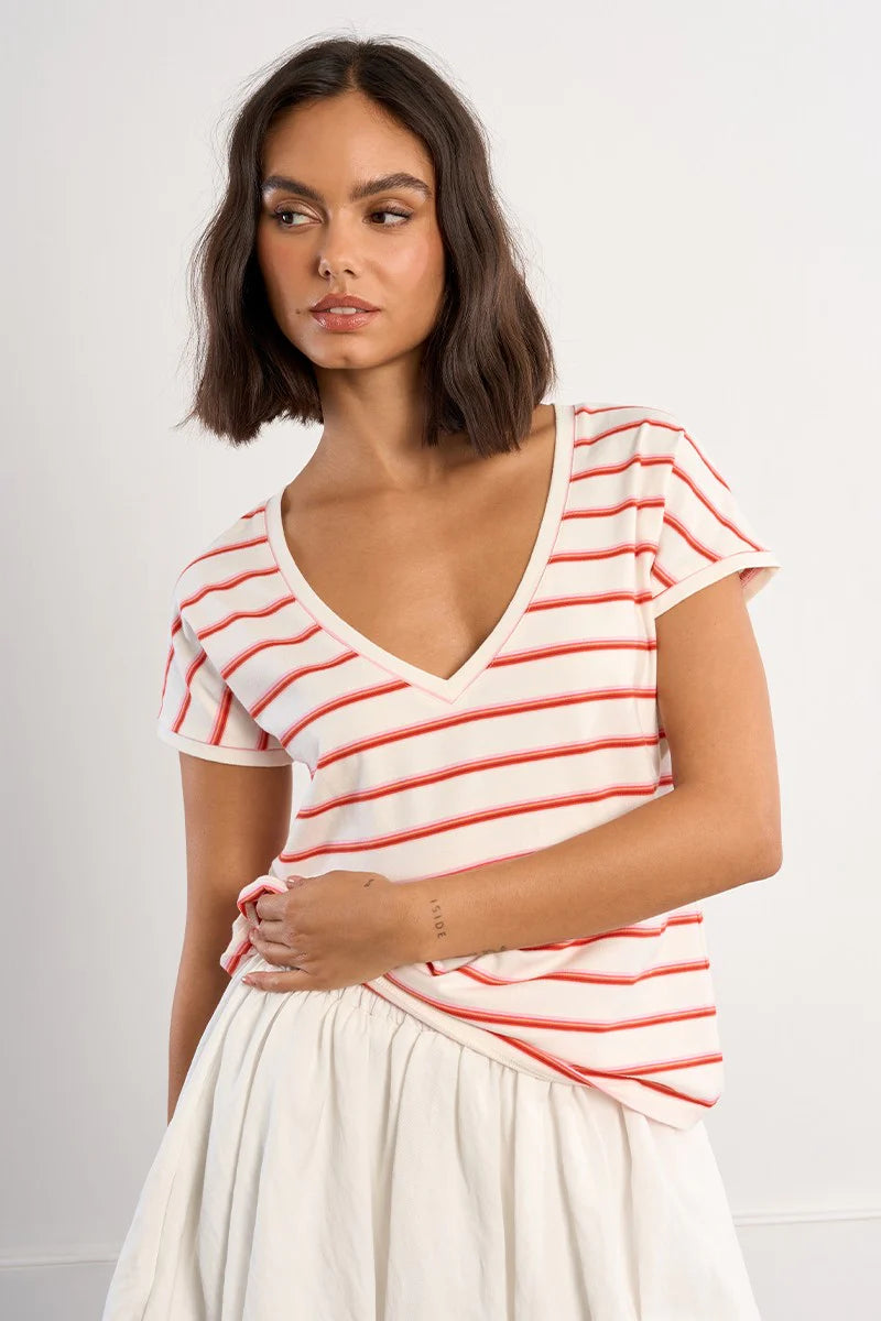Lili Sidonio Red Striped T-Shirt