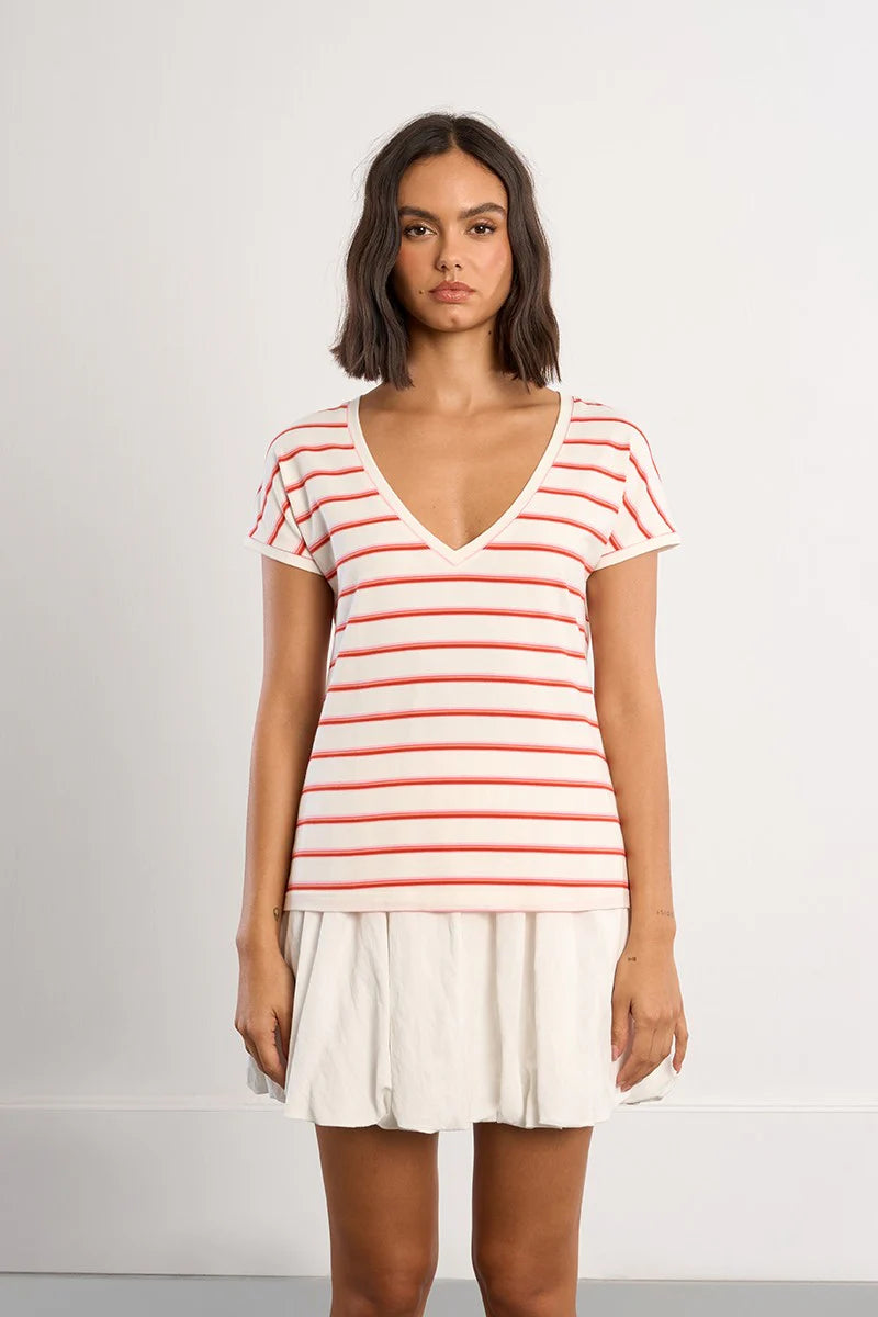 Lili Sidonio Red Striped T-Shirt