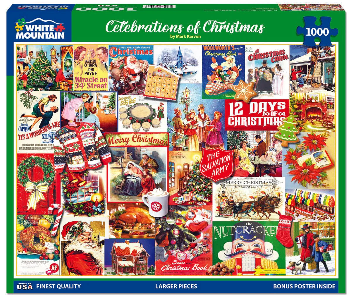 Celebrations of Christmas 1000 Piece Jigsaw Puzzle