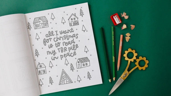 Merry Bookmas Holiday Coloring Book