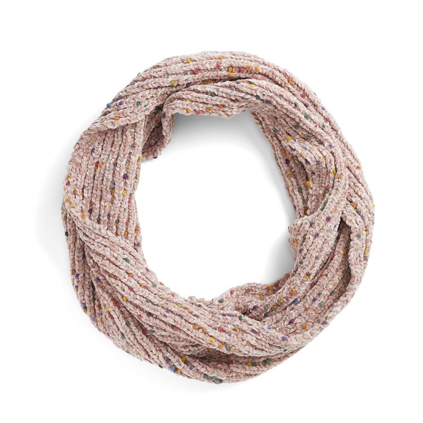 Speckled Chenille Knit Infinite Scarf