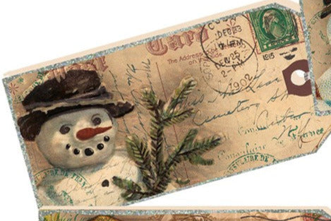Vintage Frosty Gift Tag Set