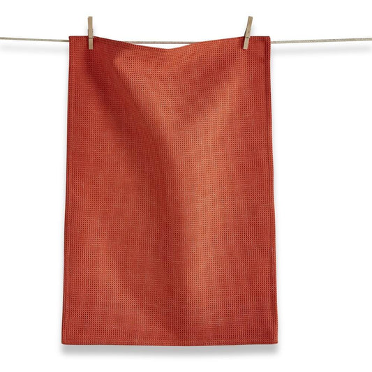 Classic Waffle Weave Tangerine Dish Towel