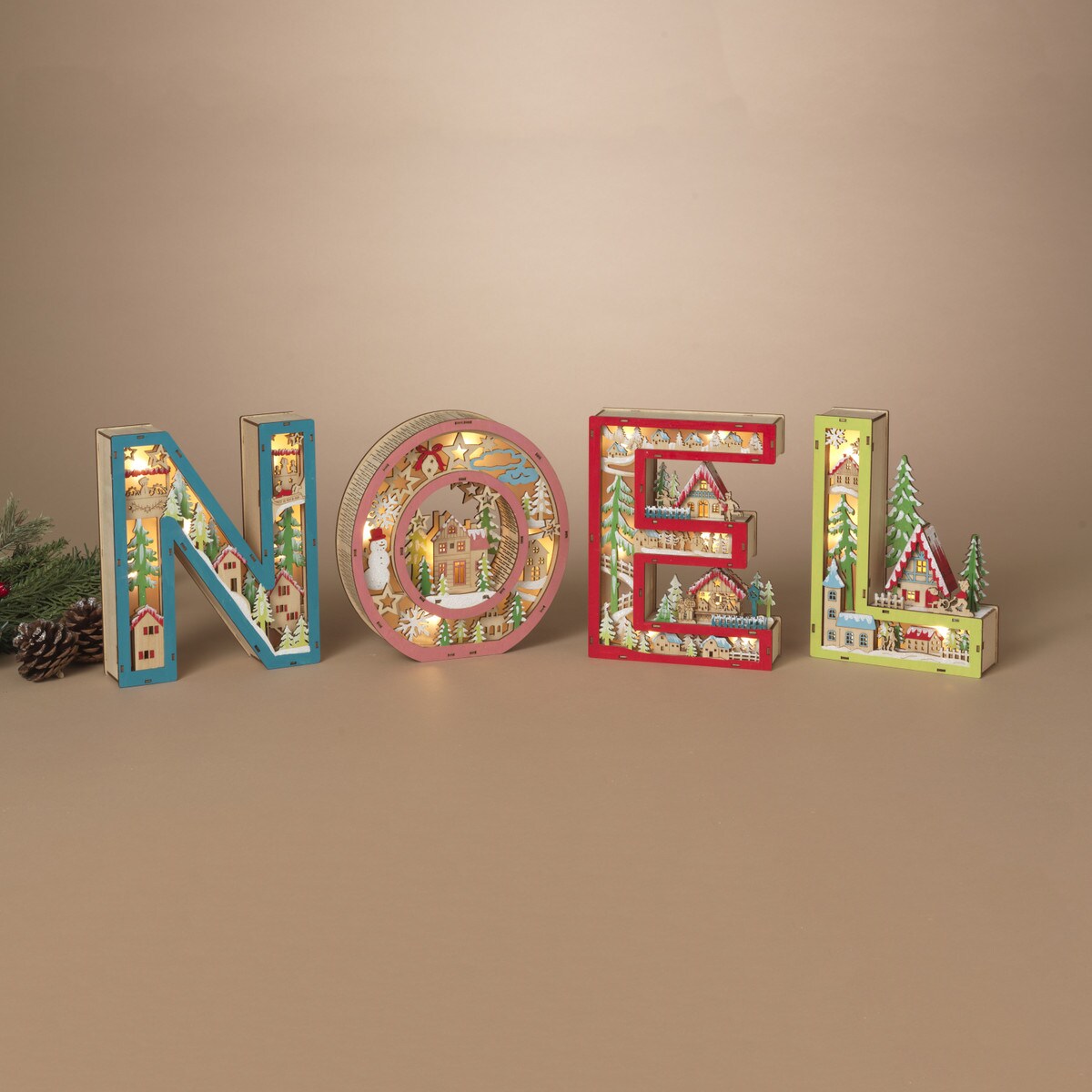 Lighted Laser Cut "NOEL" Sign