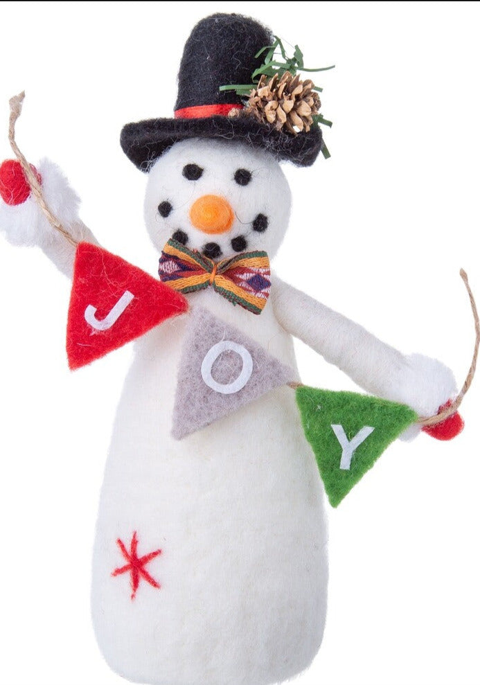 Felt Snowman With Garland