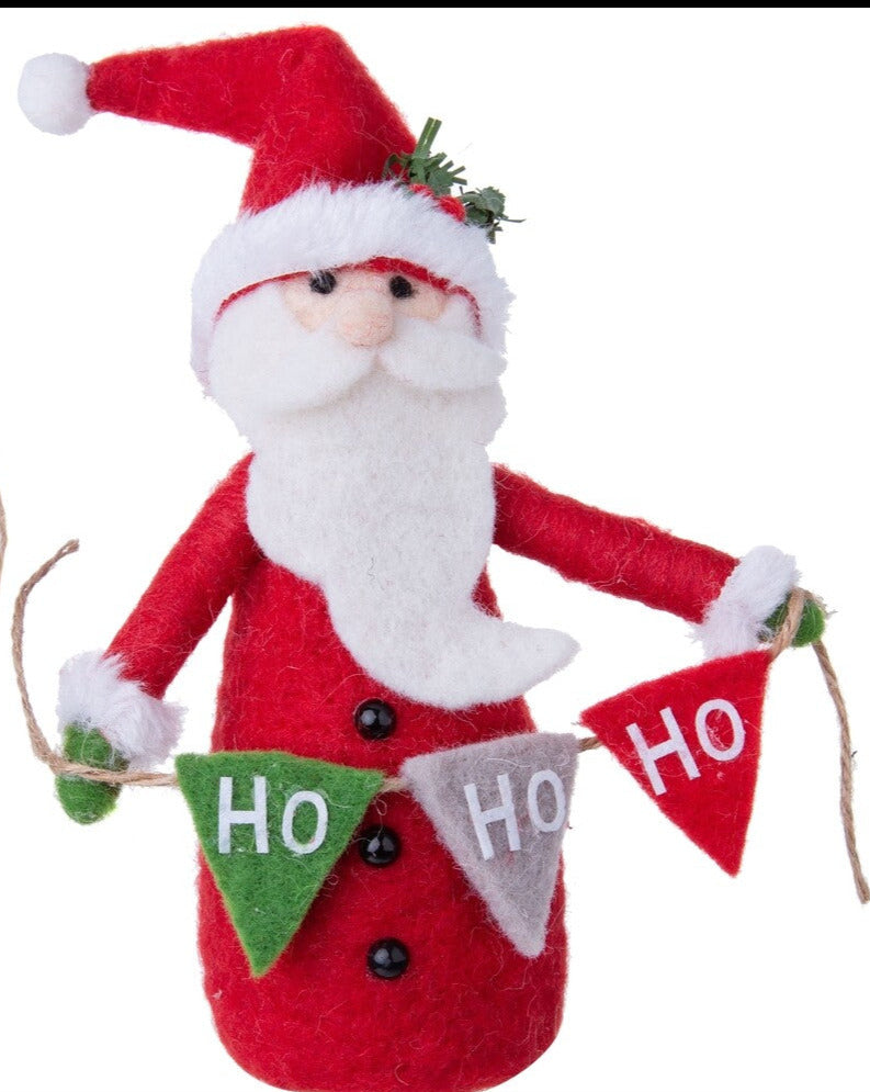 Felt Santa With Garland