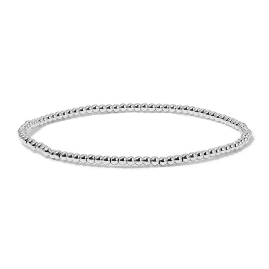Silver Bead Round Bracelet