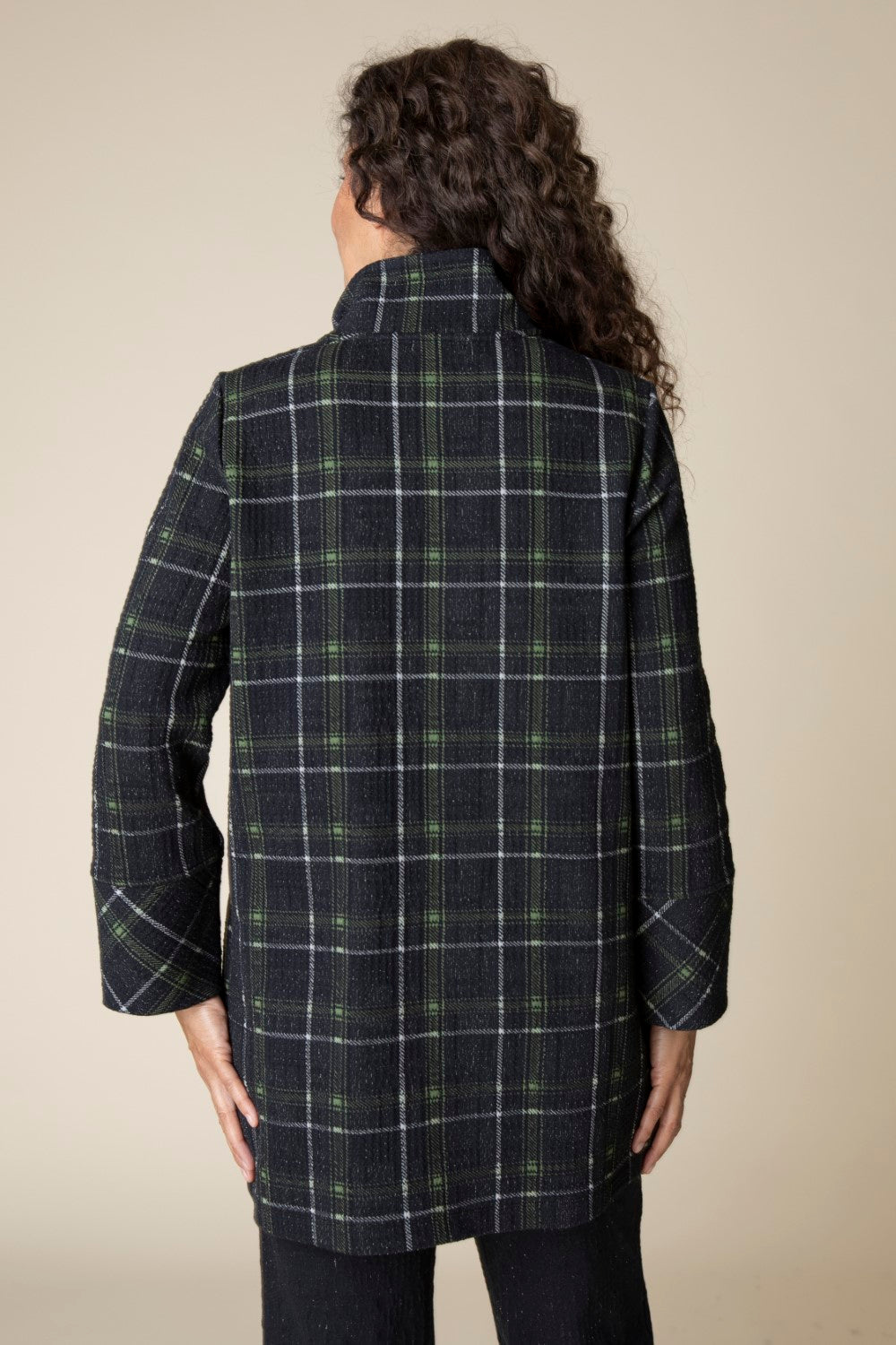 Habitat Windowpane Plaid Knit Car Coat