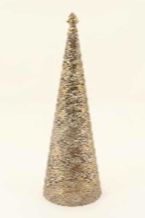 Metal Cone Tree With Cast Pineapple Finial