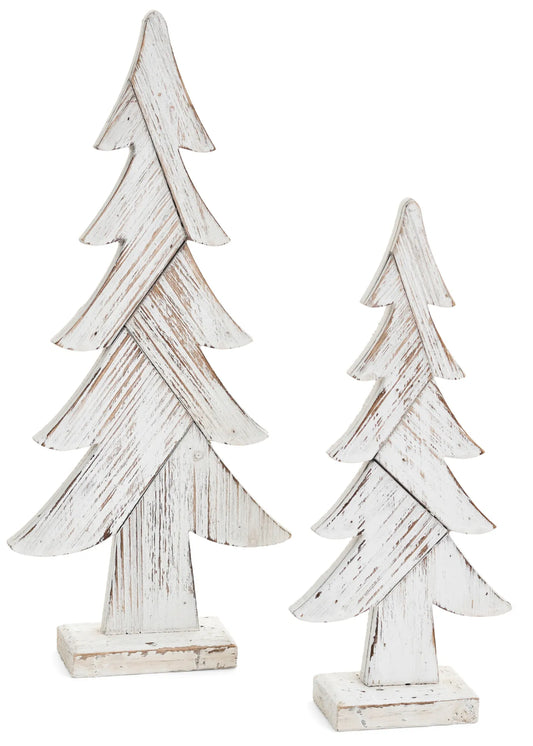 White Wooden Trees