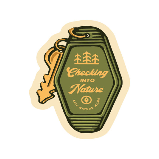 Checking into Nature Sticker