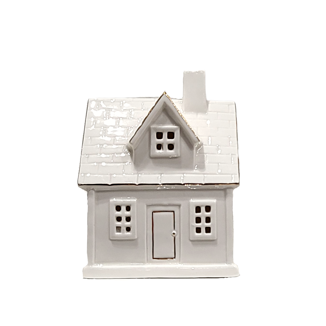 White Ceramic Table Top House