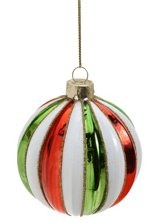 Striped Glass Ornaments